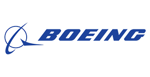 BOEING Blue Boeing logo with stylized wing and circle icon on the left.