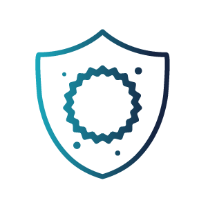 pressure-redistribution_icon_banner v2_v (1) Shield icon with a circular emblem in the center, symbolizing protection or security—ideal for illustrating features like a pressure redistribution mattress.